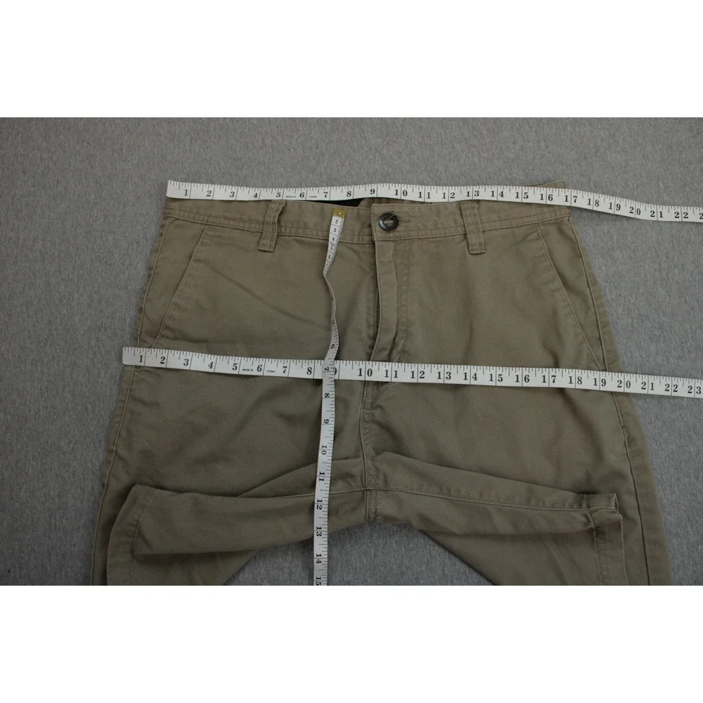 Volcom Shorts Mens 32 Biege‎ Cotton Blend Flat Front Chino 9